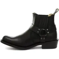 Grinders Unisex Schwarze Western-Lederstiefel-Renegade Lo