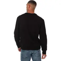 Calvin Klein Jeans Herren Relaxed Baumwoll-Terry Sweatshirt in Schwarz
