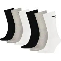 Puma Socken "UNISEX CREW SOCK 6P ECOM" 6 Paar, Cat-Logo, Frottee-Sohle, Ripp-Bündchen