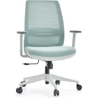 Hjh OFFICE Home Office Bürostuhl PROFONDO ECO W Schreibtischstuhl mit Armlehnen Stoff / Netzstoff Drehstuhl