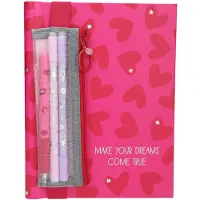 Depesche - PENfection Notebook with Pen Set - Heart - Bright Red and Pink (413890)