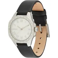 DKNY Brooklyn mini black leather strap DK1L013L0015