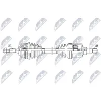 NTY NPW-PE-126 Antriebswelle Vorne Links passend für PEUGEOT 207 (WA, WC) 208 I Schrägheck (CA, CC) 208 Kastenwagen (CR) für CITROËN C3 II (SC) für DS