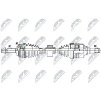 NTY NPW-TY-224 Antriebswelle Vorne Rechts für TOYOTA AVENSIS Kombi (T25) COROLLA Verso (ZER, ZZE12, R1) AVENSIS (T25) AVENSIS Stufenheck (T25)