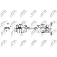 NTY NPW-TY-266 Antriebswelle Hinten Links Hinten Rechts für TOYOTA Highlander III SUV (XU50) für LEXUS RX (GYL1, GGL15, AGL10)