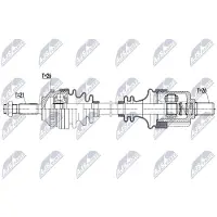 NTY NPW-RE-268 Antriebswelle Vorne Links für RENAULT CLIO II (BB0/1/2, CB0/1/2) KANGOO (KC0/1) KANGOO Express (FC0/1) Thalia I (LB)