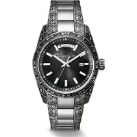 Thomas Sabo Quarzuhr "REBEL AT HEART REVIVE 40 mm", silberfarben, schwarz, Armbanduhren, Herren, Quarzuhr, Armbanduhr, Damenuhr, Herrenuhr, Edelstahlarmband, analog, Tag