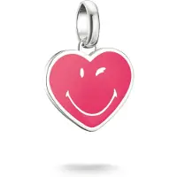 Thomas Sabo Smiley World Heart Charm-Anhänger Connect Silber