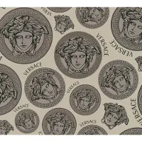 Versace Vliestapete "Wallpaper 5 Medusakopf" abstrakt gemustert leicht glänzend leicht strukturiert Designertapete Tapeten Wohnzimmer Schlafzimmer Küche Flur Design Optik