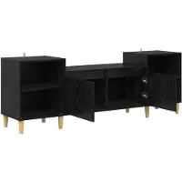 vidaXL TV-Schränk Schwarz Eichen-Optik 160 x 35 x 55 cm Holzwerkstoff