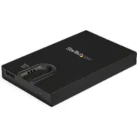 StarTech.com .com Verschlüsseltes externes Festplattengehäuse - Zugriff per Fingerabdruck - Für 2,5-Zoll-SATA, HDD / SSD-Gehäuse, 2.5", SATA, Serial ATA II, Serial ATA III, 5 Gbit/s, USB Anschluss, Schwarz