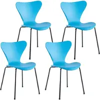 HTI Esszimmerstuhl Rory, Blau, 50x46x78 cm (BxTxH), Sitzhöhe 47 cm, außergewöhnliche Sitzschale