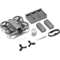 DJI Neo 2 Fly More Combo, 4 Rotoren, 12 MP, 2688 x 1512 Pixel, 7000 m, 1606 mAh, Schwarz, Grau