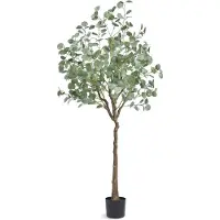 Vevor Eukalyptus Künstlich 80x80x181cm Kunstpflanze PE Künstliche Pflanzen Fake Plastikpflanzen im Topf Kunstblume Geruchslos wasserdicht zur Dekoration von Schlafzimmer Arbeitszimmer Wohnzimmer
