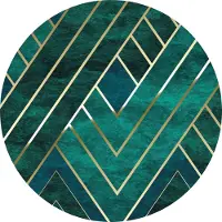 Komar Vliestapete "Vlies selbstklebend - Jade - Größe 125 x 125 cm" bedruckt glatt Wohnzimmer, Schlafzimmer