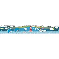 A.S. Création Bordüre "Fishing Captain" Motiv abstrakt naturalistisch glatt Kindertapete Tapete für Baby- und Kinderzimme Borte Design Wandtapete