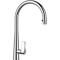 Schock Armatur GOTA in Chrom mit Zugauslauf / Einhebelmischer / Designarmatur