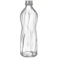 Bormioli Rocco Aqua Flasche 100cl mit Metallschraubverschluss - 6 Stück