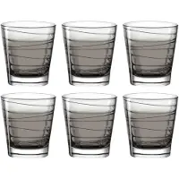 Leonardo Wasserglas Varia Struttura Anthracite 250 ml (6er Set)