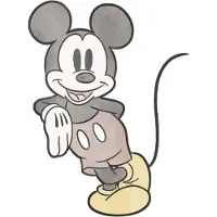 Komar Fototapete "Selbstklebende Vlies - Mickey Essential - Größe 100 x 127 cm" bedruckt glatt Kinderzimmer