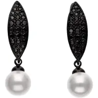NAEMI Women Earrings in Black White | Gr.: onesize