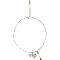 Faina Women Chain Link Bracelet in Gold White | Gr.: onesize