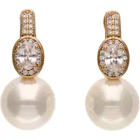 NAEMI Women Earrings in Gold White | Gr.: onesize