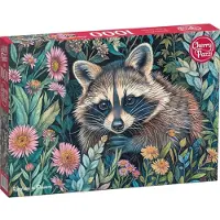CherryPazzi Waschbär in Blumen Puzzle 1000 Teile