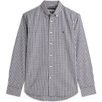 Tommy Hilfiger Langarmhemd "FLEX POPLIN BIG GINGHAM" regular fit, Button-down-Kragen