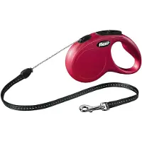 Flexi Rollleine Classic - Cord Leash - Rot - S - 5 Meter