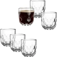Leonardo Gläser-Set "Kaffee-Glas GOCCE, 220 ml, 6er-Set" 1. Variante, mit Tropfenrelief