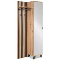 Homestyle4u Garderobe Flurgarderobe mit Spiegel Flurmöbel Garderobenpaneel
