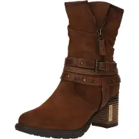 Mustang Damen Stiefelette mit Schnallen und Ziernieten 15M0182002, Größe:40 EU, Farbe:Braun