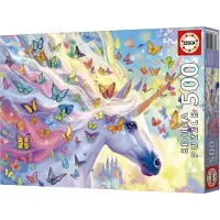 Educa Puzzle Rainbow Unicorn - 500 Teile Karton Kinderpuzzle