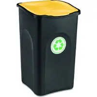 Stefanplast 70650, 50 l, Quadratisch, Schwarz, Gelb, Manuell, 370 mm, 370 mm