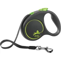 Flexi Rollleine Design - Schwarz/Grün - S
