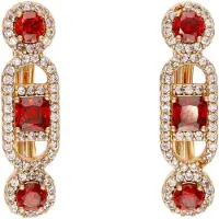 NAEMI Women Earrings in Rose Gold Red | Gr.: onesize