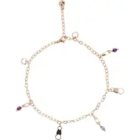 NAEMI Women Anklet in Rose Gold Purple | Gr.: onesize
