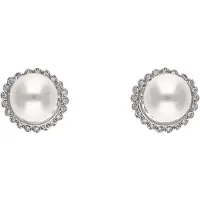 NAEMI Women Earrings in Silver White | Gr.: onesize