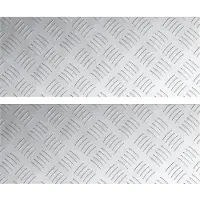 vidaXL Treppe Tritt Rechtwinklig 2 pcs Silber 50 x 20 cm Aluminium