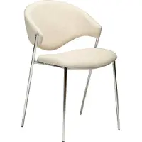 Ebuy24 (2er Set) Zone Dan-Form Esszimmerstuhl Bouclé beige.
