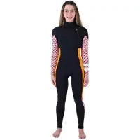 Hurley Plus Printed 4/3 Mm Neoprenanzug Mit Langem Arm Und Reißverschluss Am Brustkorb Für Damen