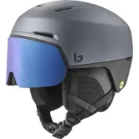Bolle - Skihelm mit integriertem Visier - X-Fusion Mips Titanium Black Matte für Herren - Größe 52-55 cm - Grau