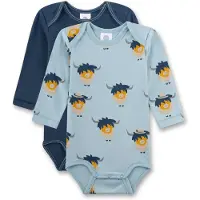 Sanetta 2er-Set: Bodys in Hellblau/ Dunkelblau - 74