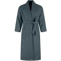 Yumeko Bademantel Baumwolle XL Blau - Eco, Bio & Fairtrade