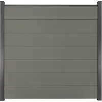 Groja Solid Grande Steckzaun Sichtschutzzaun Grau Sichtschutz Steckzaun Lamellenzaun