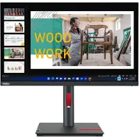 Lenovo ThinkVision P24q-30, 60,5 cm (23.8"), 2560 x 1440 Pixel, Quad HD, LED, 6 ms, Schwarz