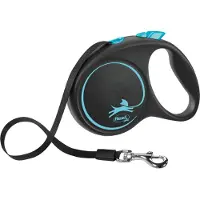Flexi Rollleine Design - Schwarz/Blau - M