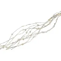 Konstsmide - LED Sternenlametta 10 Stränge à 9 Dioden , 90 warm weiße Dioden, 12V Innentrafo, kupferfarbener Draht; 6370-160