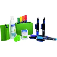 MAGNETOPLAN Whiteboard Essentials Kit, grün, mit PRO+ Markern, Wischer, Reiniger, Tray & Magneten